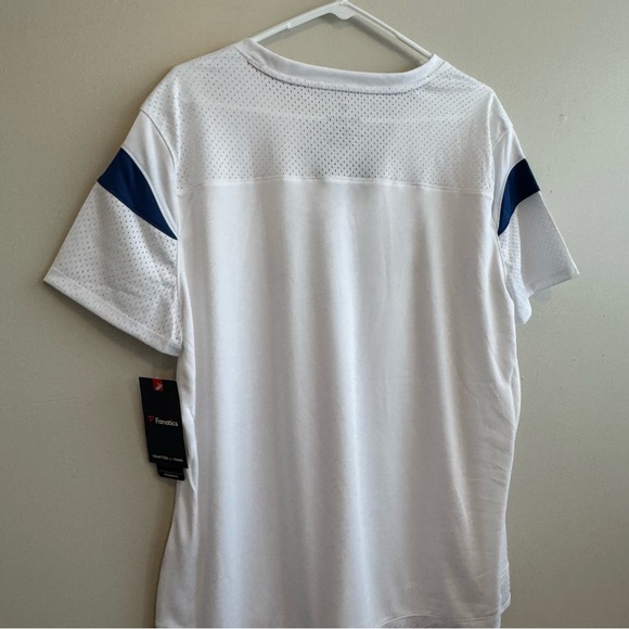 Colts Fanatics Women's White and Blue Lace Up Jersey Shirt - Picture 11 of 12